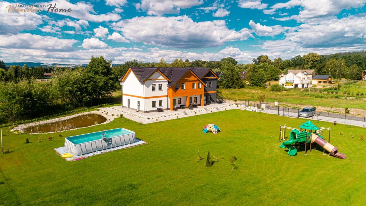 Wonder Home - Apartamenty Halo Karkonosze Z Ogrodem, Sezonowym Basenem, Placem Zabaw I Widokiem Na Sniezke - Zlokalizowane Blisko Karpacza Mysłakowice Dış mekan fotoğraf